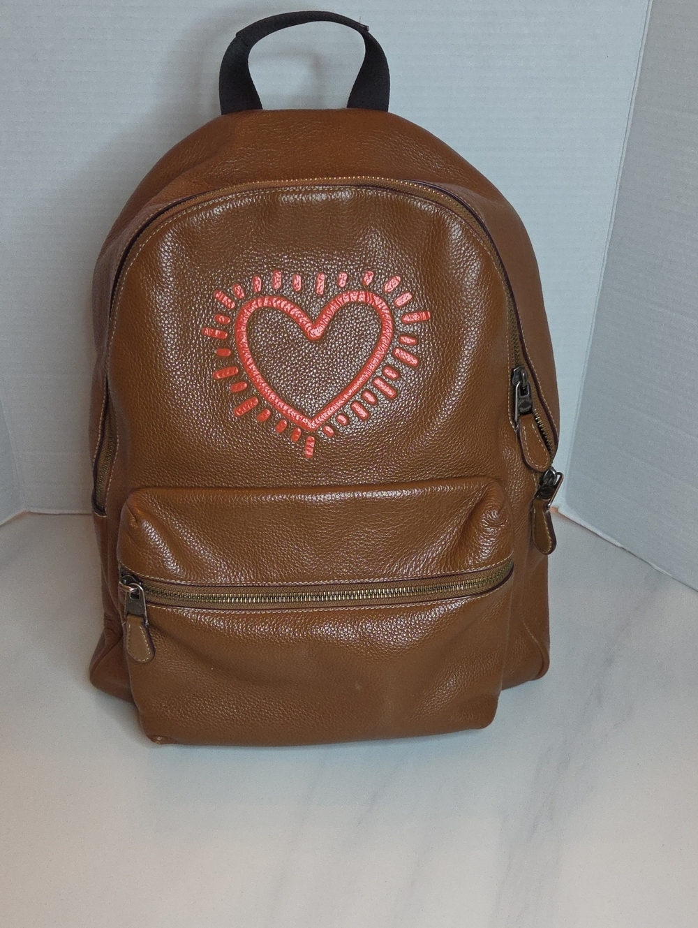 Coach X Keith Haring Collaboration Leather Backpack - Style F11775
